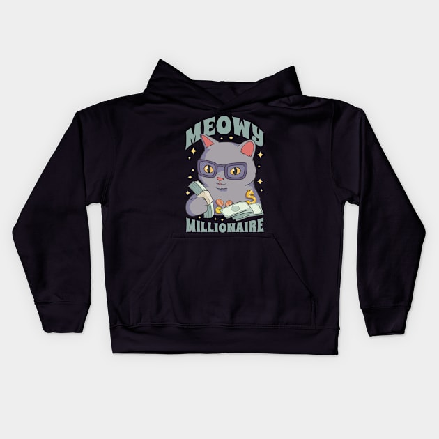 Feline Fortune Aficionado Kids Hoodie by Life2LiveDesign